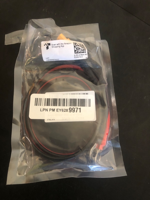 Photo 1 of ELFCULB XT60 to O Ring Terminal Cable, 12AWG XT60 Female to O Ring Connector Cable with Tinned Pure Wire for RC Battery Solar Portable Power Power Station and Solar Panel(2FT)