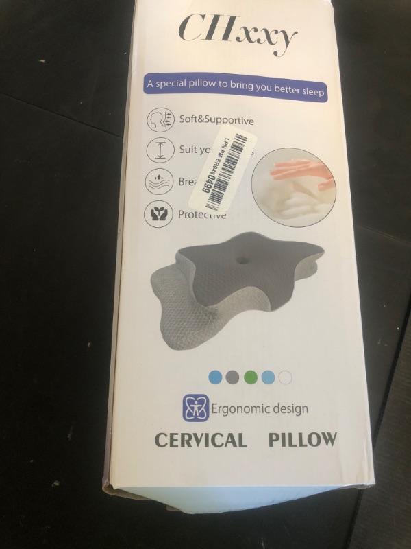Photo 1 of CHxxy Cervical Pillow for Neck Pain Relief, Memory Foam Pillows, Ergonomic Contour Bed Pillow, Soft for Side Sleep Stomach Sleeping and Back Sleepers