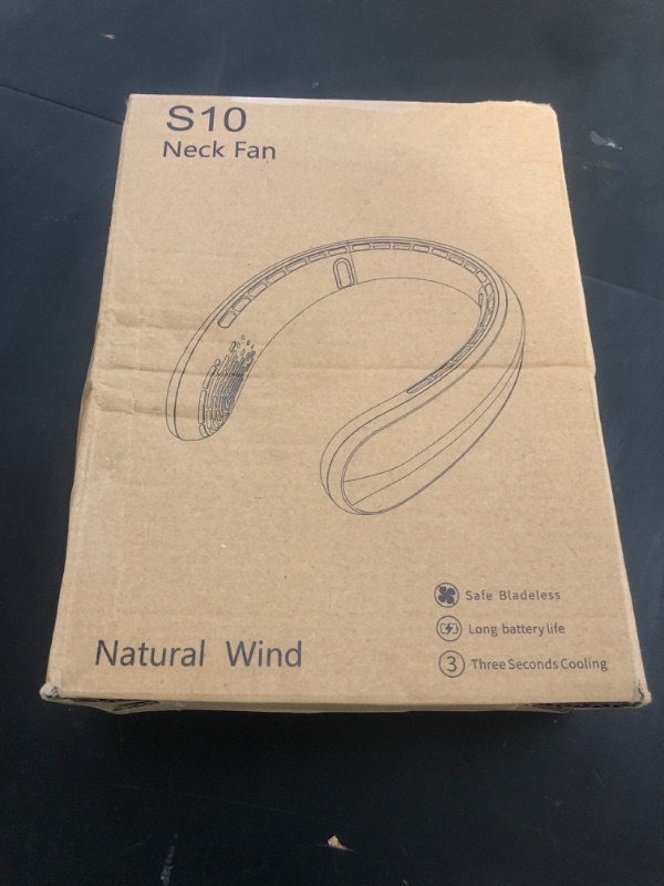 Photo 1 of Neck Fan, Portable Fan around Neck, 5200mAh Battery Operated Wearable Personal Fan with USB Rechargeable, 3 Wind Speed,Ultra Quiet, Bladeless,Headphone Design for Travel, Men Women