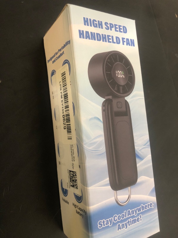 Photo 1 of 4 in 1 Portable Handheld Turbo Fan, 9000RPM High-Speed Mini, 180° Foldable, 1-100 Speeds, Up to 15H Use, 5000mAh Battery, Powerful Personal Cooling, Hand Held Fan for Travel, Indoor & Outdoor