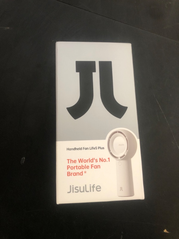 Photo 1 of JISULIFE Portable Handheld Turbo Fan [16H Max Cooling Time], 4000mAh USB Rechargeable Personal Battery Operated Lash Small Pocket Fan with 5 Speeds for Travel/Outdoor/Vacation/Concerts - White