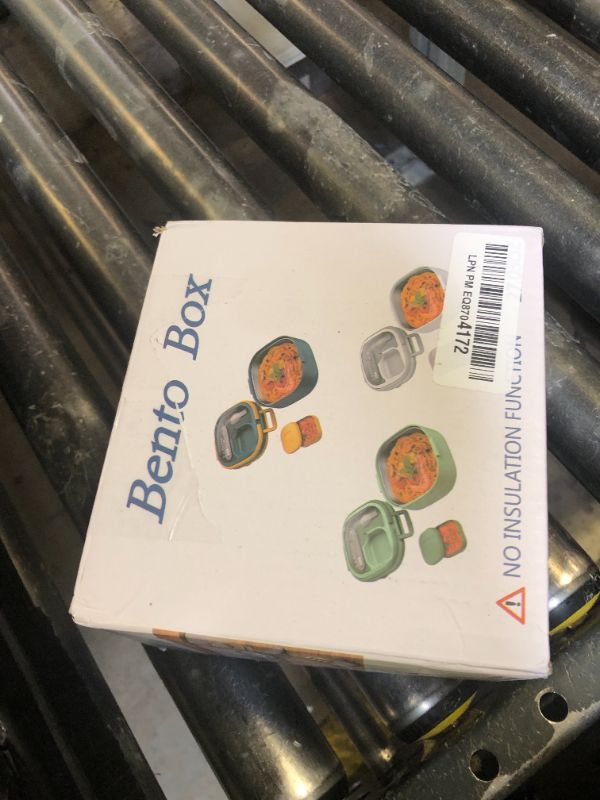 Photo 1 of PEDECO Single-Layer Bento Lunch Box for Kids & Adults with Removable Stainless Steel Lunch Container,Dressing Container,BPA-Free,Dishwasher Safe - Includes Utensil(Blue,Non-Insulated)