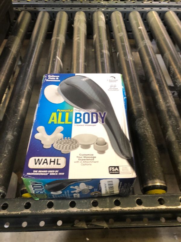 Photo 1 of Wahl All Body Corded Light Soothing Vibratory Massager with 4 Attachment Heads - Gentle Relief - Massage Tools for Back, Foot, Neck, and Leg Massage – FSA Eligible - Model 4120-600