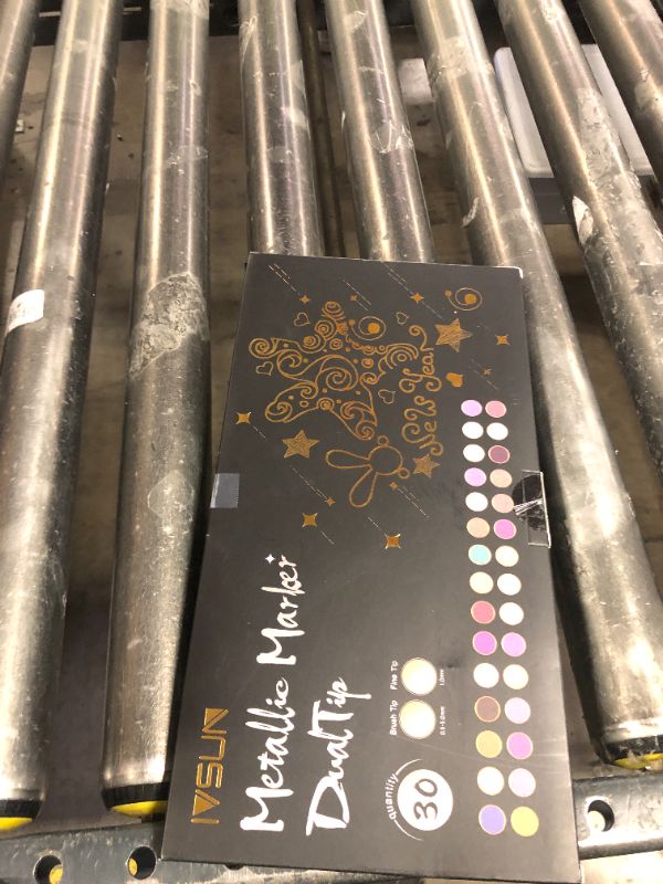 Photo 1 of Metallic Marker Pens, 30 Colors Dual Tip Acrylic Paint Pens for Black Paper, Scrapbooking, Photo Album, Rock Painting, Paint Marker for DIY Arts & Crafts, Glass, Wood, Card Making, Scrapbook Supplies