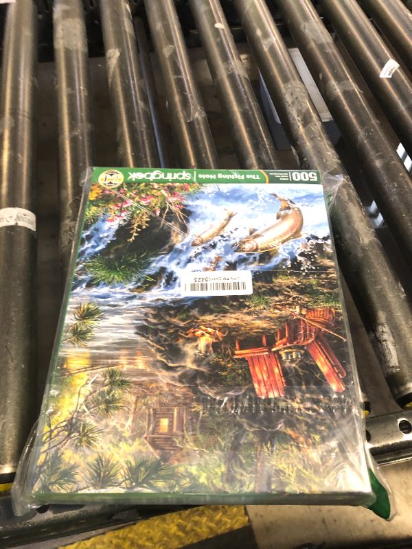 Photo 1 of Springbok's 500 Piece Jigsaw Puzzle The Fishing Hole - Made in USA