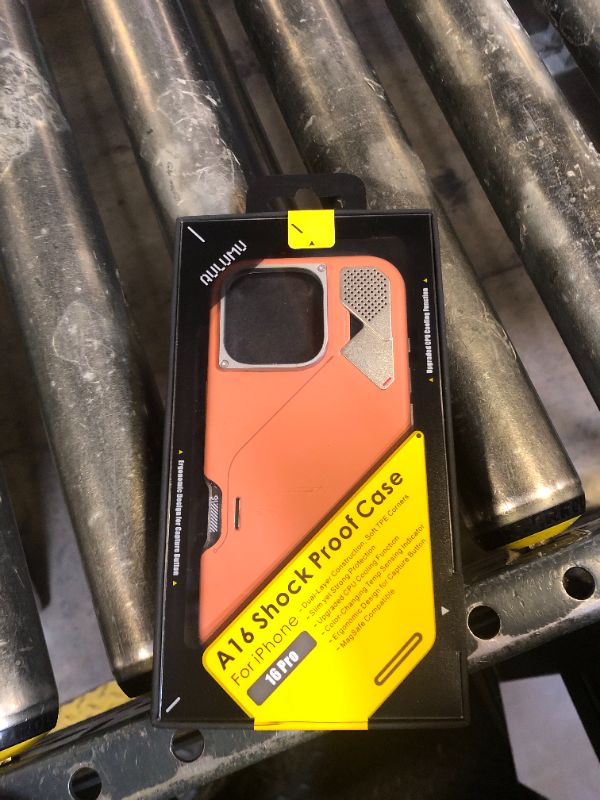 Photo 1 of Aulumu A16 Shockproof iPhone 16 Pro Case | Real Cooling | Aluminum Alloy Camera Frame | Multi-Layer Composite Protection - Yellowish-Brown