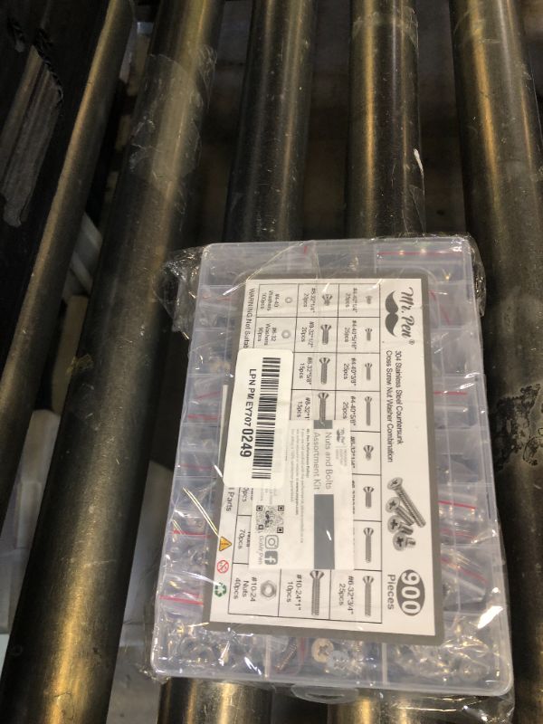Photo 1 of Mr. Pen- Nuts and Bolts Assortment Kit, 900 pcs, Stainless Steel, Phillips Flat Head Assorted Nuts and Bolts, Nut Bolt and Washer Assortment