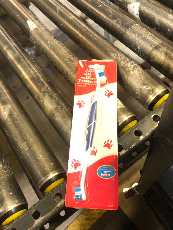 Photo 1 of Pet Toothbrush for Dogs, Cats with Soft Bristles - Easy Teeth Cleaning & Dental Care, Non Slip Dual Head Dog Toothbrush