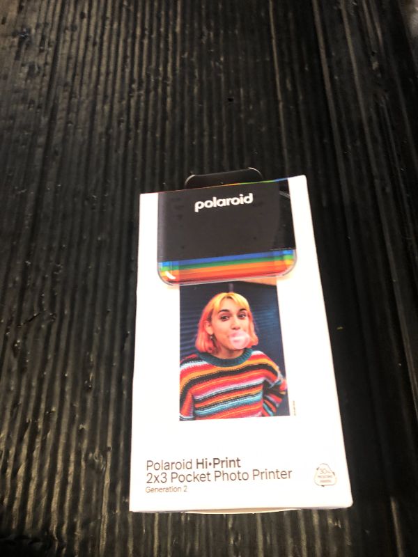 Photo 1 of Polaroid Hi-Print - 2nd Generation Bluetooth Connected 2x3 Pocket Photo Dye-Sub Printer - Black Printer Only (9129)