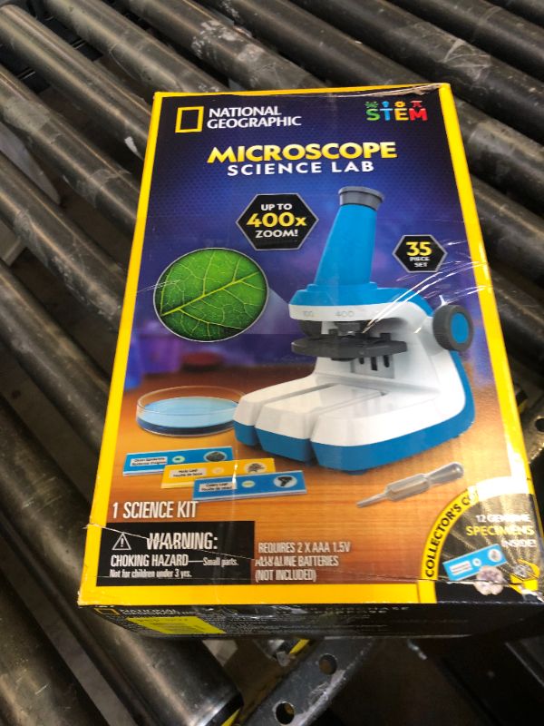 Photo 1 of National Geographic Microscope for Kids - Science Kit with an Easy-to-Use Kids Microscope, Up to 400x Zoom, Blank and Prepared Slides, Gifts for 6 7 8 9 & 10, STEM Project Toy (Amazon Exclusive)