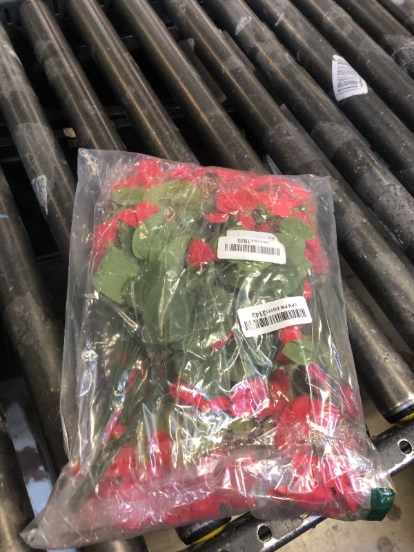 Photo 1 of Fake Hibiscus Artificial Flowers for Outdoors Spring Summer Decoration, 6 Bundles Silk Red Hibiscus Flowers Bouquet UV Resistant Look Real Faux Plants for Outside Planter Front Door Porch Balcony Yard
