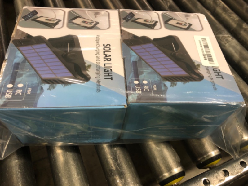 Photo 1 of Clip On Solar Motion Lights Outdoor Waterproof, 800LM, 70 LED, 3 Color Temperature, USB & Remote Control, 4 Pack Portable Solar Powered Light Outside for Gutters Fence Garage Camping