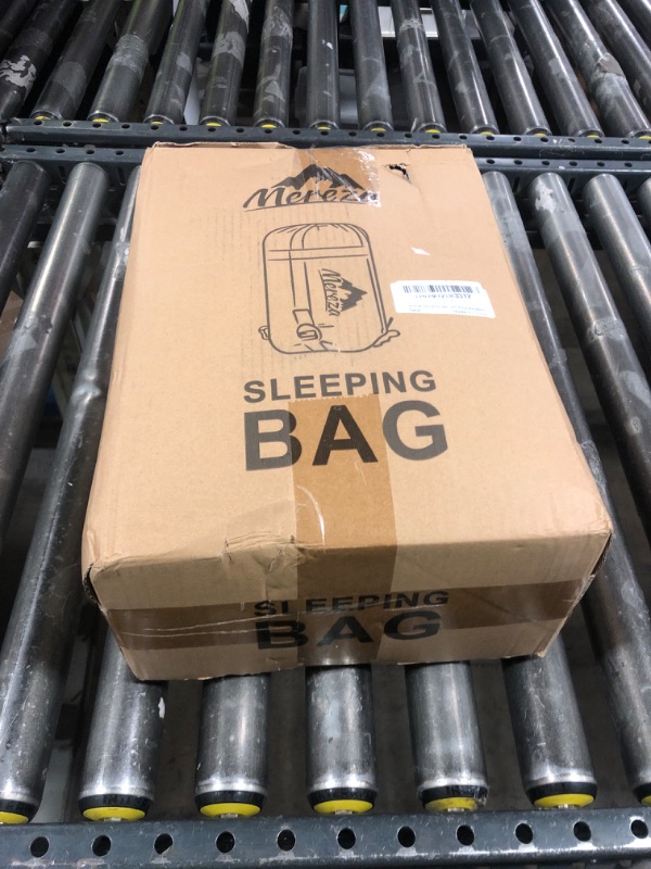 Photo 1 of MEREZA Flannel Double Sleeping Bag for Adults Cold Weather, XL Queen Size Sleeping Bag for All Season 2 Person Big and Tall Sleeping Bags for Camping 0 Degree with Pillow