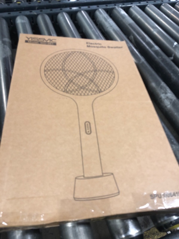 Photo 1 of YISSVIC Electric Fly Swatter 4000V Bug Zapper Racket Dual Modes Mosquito Killer with Purple Mosquito Light Rechargeable for Indoor Home Office Backyard Patio Camping (Black-1 Pack)