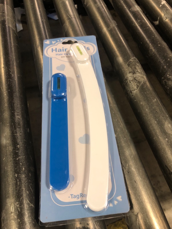 Photo 1 of TagRecove Professional Hair Styling Tools: DIY Layering and Trimming Kit with Clips, Guide for Bangs, Layers, Split Ends - Blue