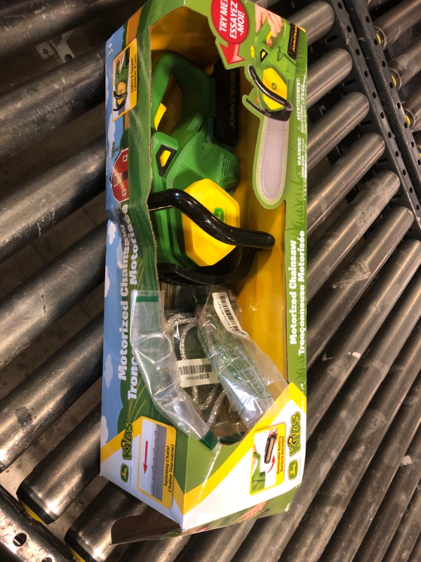 Photo 1 of John Deere Power Tools Chainsaw Toy, Construction Tool with Lights and Sounds, Pretend Play Toy for Boys