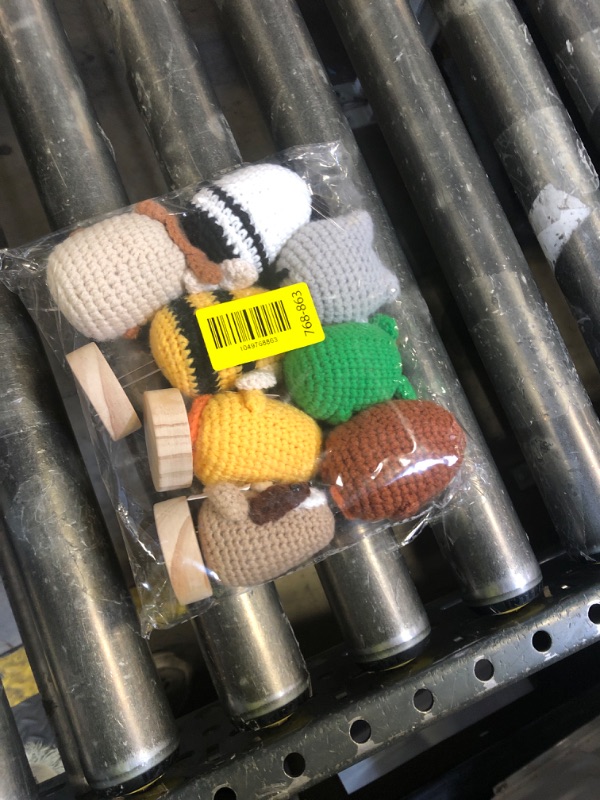 Photo 1 of Positive Crochet Doll Gift Set, 9Pcs Emotional Support Nuggets Variety Pack with Stand, Handmade Positive Crochet Animals, Encouragement Gift Ornament Doll, Emotional Support Crochet,Cheer up Decor