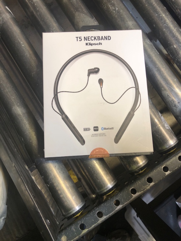 Photo 1 of Klipsch T5 Neckband Headphones (Black), 5.9 x 5.9 x 0.4 Inches