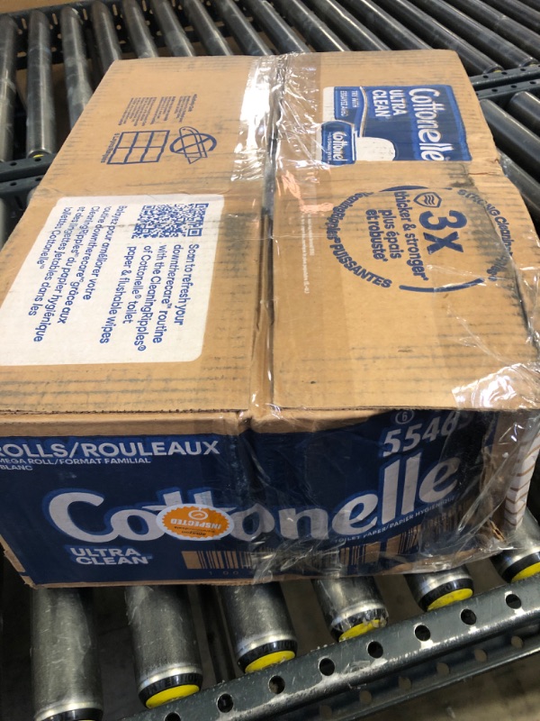 Photo 1 of Cottonelle Ultra Clean Toilet Paper with Active CleaningRipples Texture, Strong Bath Tissue, 24 Family Mega Rolls = 132 Regular Rolls (4 Packs of 6)