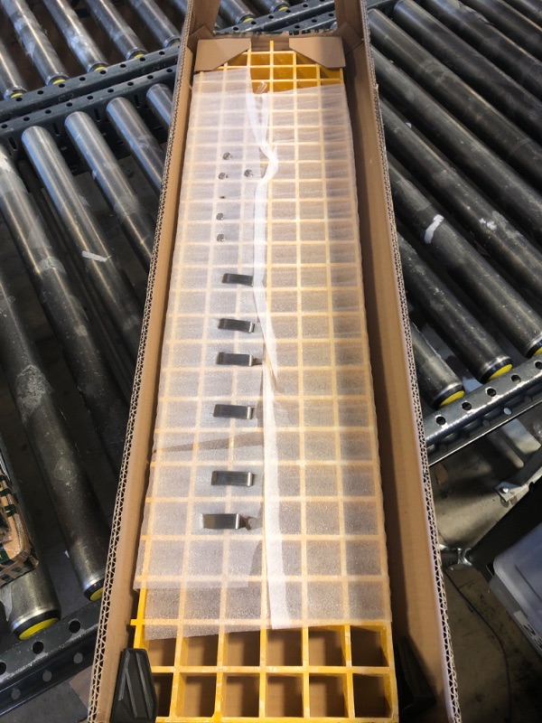 Photo 1 of Natotela 1 pc 39.4x9.5in Fiberglass Drain Grate,East-to-Cutting Molded Grating,High Strength Outdoor Trench Cover,Corrosion Resistance FRP Non-Slip Industrial Staircase Cover,Stair treads,Roof Tread