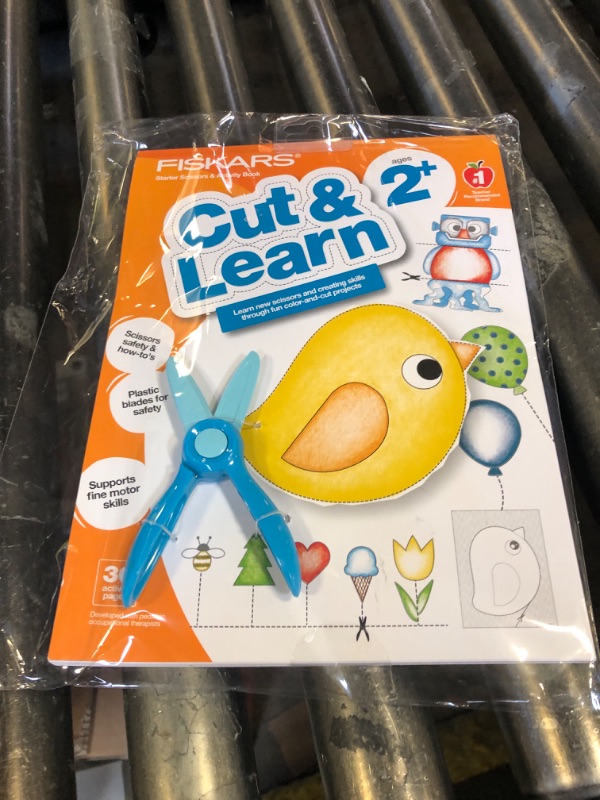 Photo 1 of Fiskars Cut & Learn Kids Activity Book with Starter Scissors - Gifts for Kids - Ages 2+