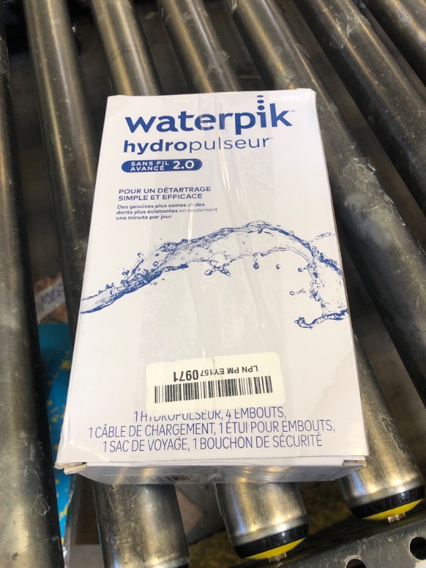 Photo 1 of Waterpik Cordless Advanced 2.0 Water Flosser For Teeth, Gums, Braces, Dental Care With Travel Bag and 4 Tips, ADA Accepted, Rechargeable, Portable, and Waterproof, Blue WP-583, Packaging May Vary
