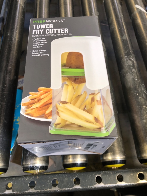 Photo 1 of PrepWorks Tower Fry Cutter – Heavy-Duty Potato Cutter for Perfect Fries, Easy-to-Use, Stainless Steel Blades, BPA-Free
