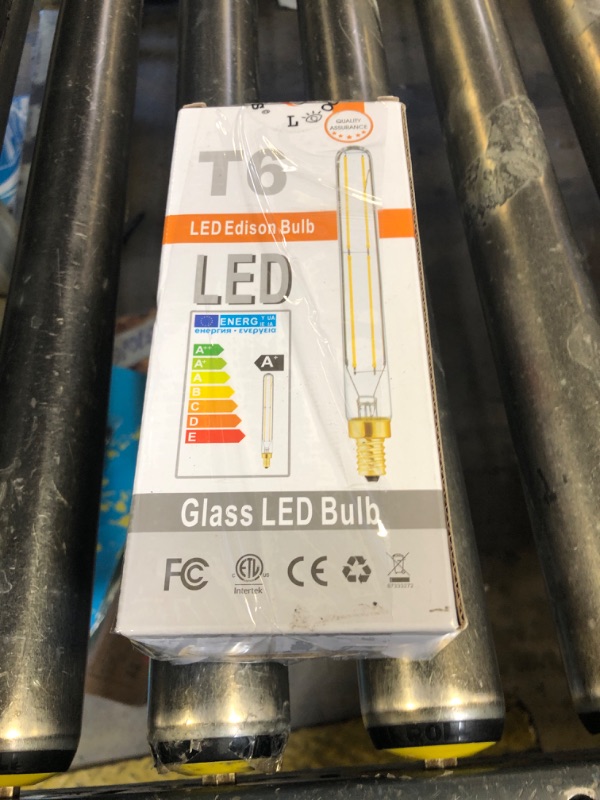Photo 1 of LVYE E12 Long Tubular Light Bulbs,6W Led Edison Bulbs Soft White 3000K,750lm,7.3Inch,75Watt Candelabra Incandescent Bulbs Equivalent Vintage LED Filament Edison Candle Bulbs,6Pack.