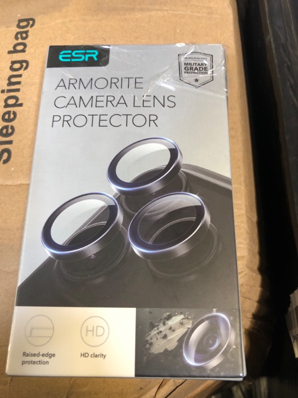Photo 1 of ESR Camera Lens Protector for iPhone 17 Pro Max/17 Pro/16 Pro Max/16 Pro/15 Pro Max/15 Pro/14 Pro Max/14 Pro, Ultra-tough HD Individual Lens Protectors, Ultra-thin Tempered Glass, 1 Pack, Blue