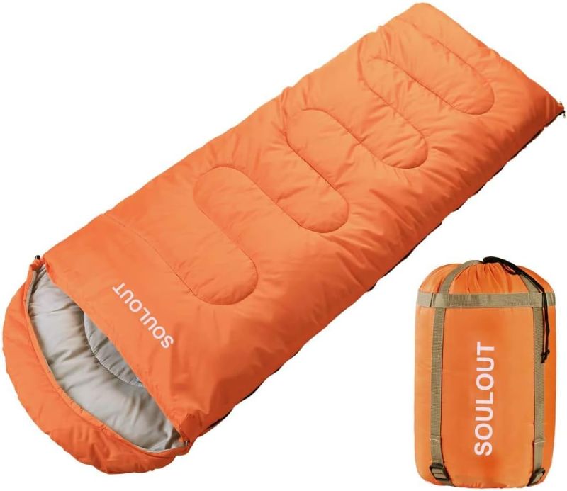 Photo 1 of 3-4 Season Sleeping Bag for Adults & Kids, Lightweight Warm Cold Weather Camping Bag with Waterproof Compression Sack – Portable for Hiking, Backpacking, Traveling & Outdoor Adventures