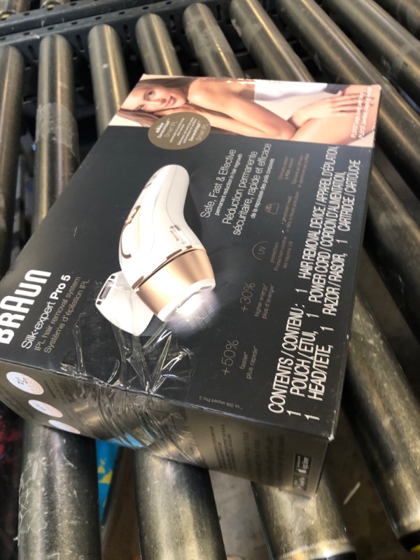 Photo 1 of Braun IPL at Home Laser Hair Removal for Women and Men, Silk Expert Pro 5 PL5137 with Venus Swirl Razor, Permanent Visible Hair Reduction in Hair Regrowth for Body & Face, Corded, PL5137