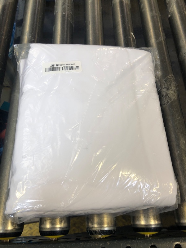 Photo 1 of Amazon Basics Lightweight Super Soft, Wrinkle-Free, Easy Care Microfiber 4-Piece Bed Sheet Set with 14-Inch Deep Pockets, Full, Bright White, Solid