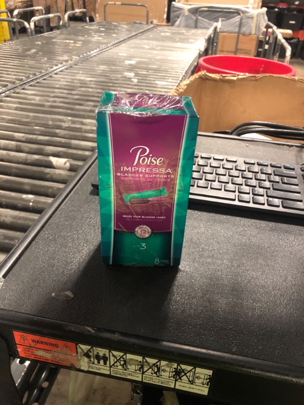 Photo 1 of Poise Impressa Incontinence Bladder Support for Women, Bladder Control, Size 3, 8 Count (Packaging May Vary)