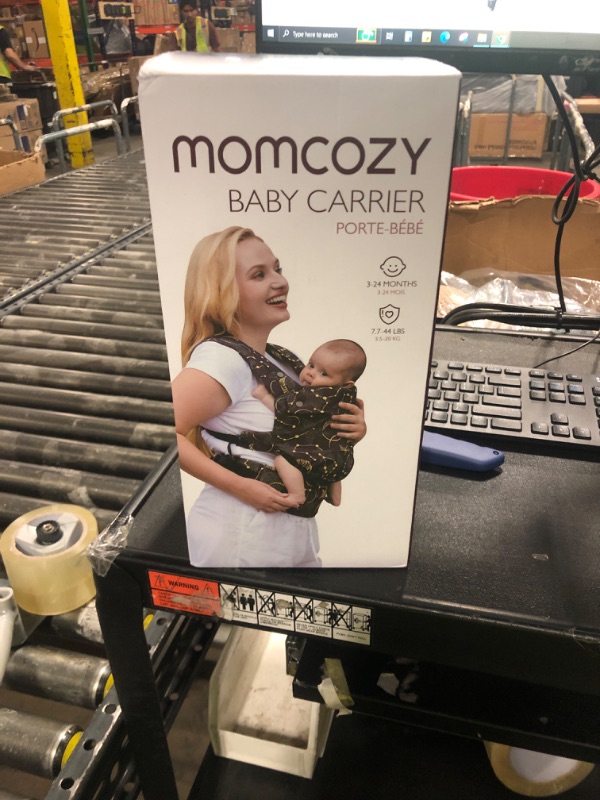 Photo 1 of Momcozy Breathable Mesh Baby Carrier, Ergonomic and Lightweight Infant Carrier for 7-44lbs with Enhanced Lumbar Support, All Day Comfort for Hands-Free Parenting, Air Mesh-Black