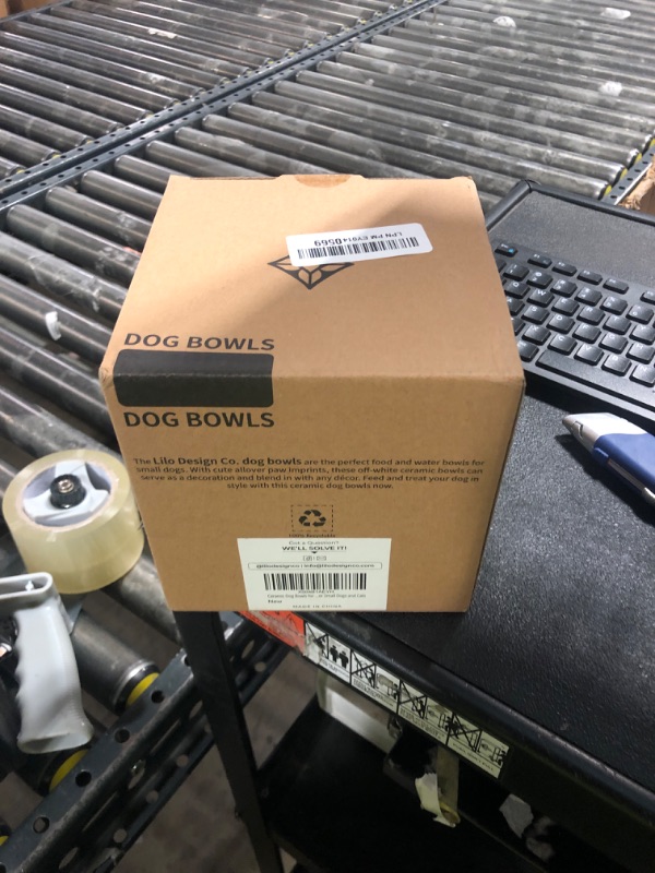Photo 1 of Ceramic Dog Bowls for Small Size Dog - 5'' Round × 2 Tall Dog Food Bowl & Water Bowl Set of 2 - Small Dog Bowls with Anti-Slip Rings - 2 Cups Food and Water Bowls for Dogs and Cats