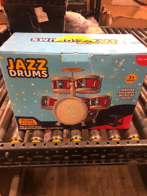 Photo 1 of Kids Drum Set for Toddlers 1-3 with Lights & Pedal, Spider Toys Drum Set for Kids 2-5, Musical Instruments Toys for Toddler Boys Girls Aged 2-4 3-5 5-7 4-6 Christmas Birthday Gifts(All Plastic)