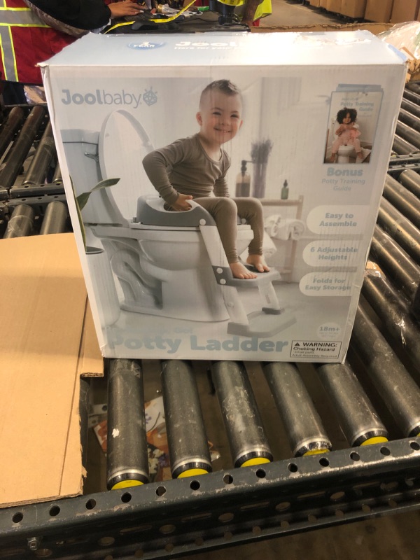 Photo 1 of Jool Baby Potty Training Seat with 2 Step Ladder for Toddlers - Soft Cushioned Seat & Splash Guard, Adjustable Height (Gray)