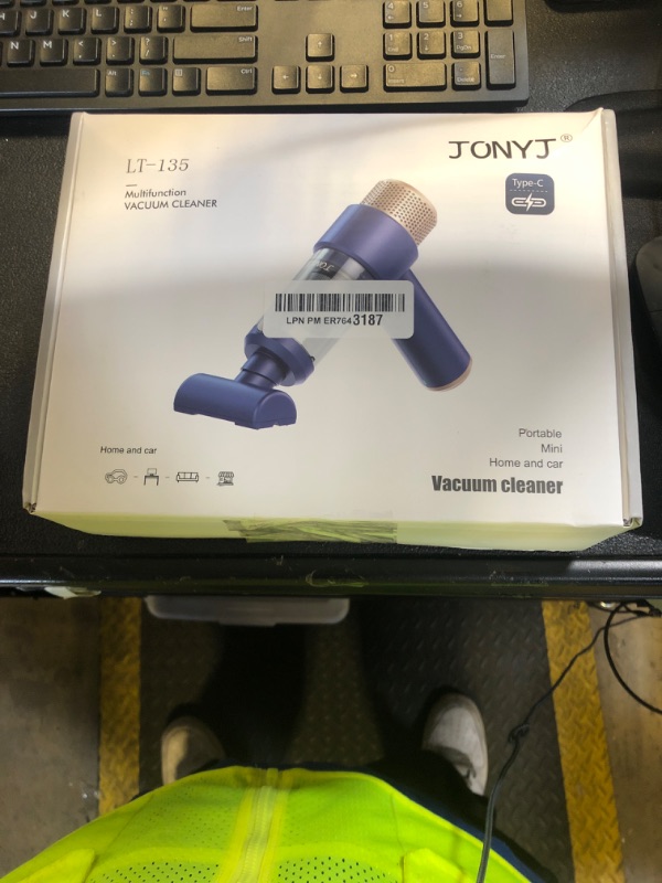 Photo 1 of JONYJ Handheld Car Vacuum Cleaner, 16000PA Hand Held Vacuum Portable Cordless, 2 in 1 Air Duster and Vacuum Cleaner with LED Light, Multi-Nozzles, 120W High Power Mini Vacuum for Home, Pet, Office