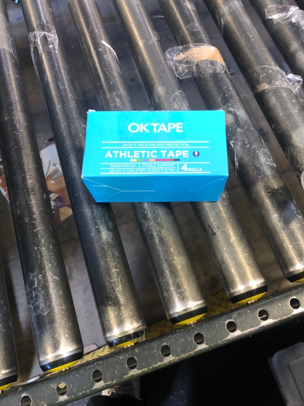 Photo 1 of OK TAPE Athletic Sports Tape?4 Packs) - 45ft Per Roll Very Strong Tape for Athlete & Sport Trainers & First Aid Injury Wrap, Perfect for Fingers Ankles Wrist on Bat, Hockey Stick - Yellow