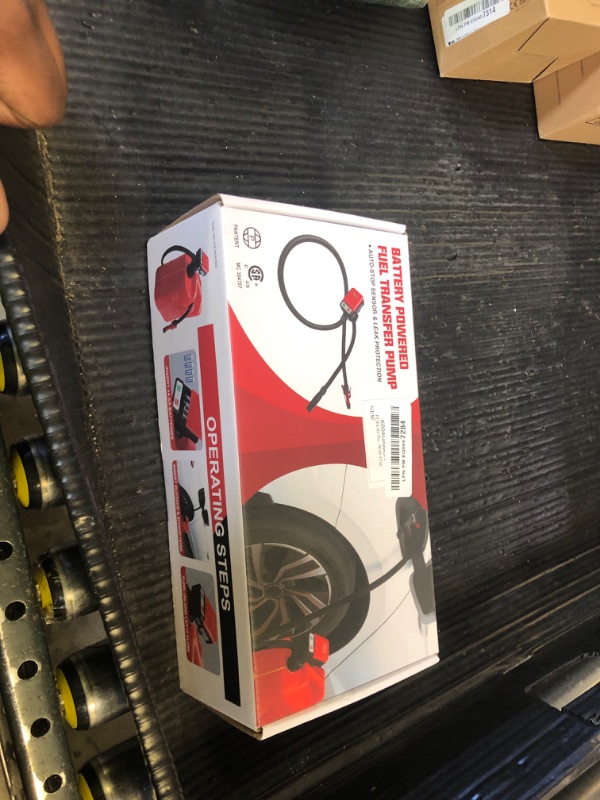 Photo 1 of FUELIO Fuel Transfer Pump Battery Powered Gas Pump For 5 Gallon Gas Can, 3.2GPM, Auto-Stop Nozzle, 51 IN Long Hose, GAS CAN NOT INCLUDED