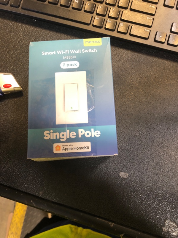 Photo 1 of Meross Smart Light Switch Supports Apple Homekit, Siri, Alexa, Google Assistant & SmartThings, 2.4Ghz WiFi Light Switch, Neutral Wire Required, Single Pole, Remote Control Schedule, 2 Pack