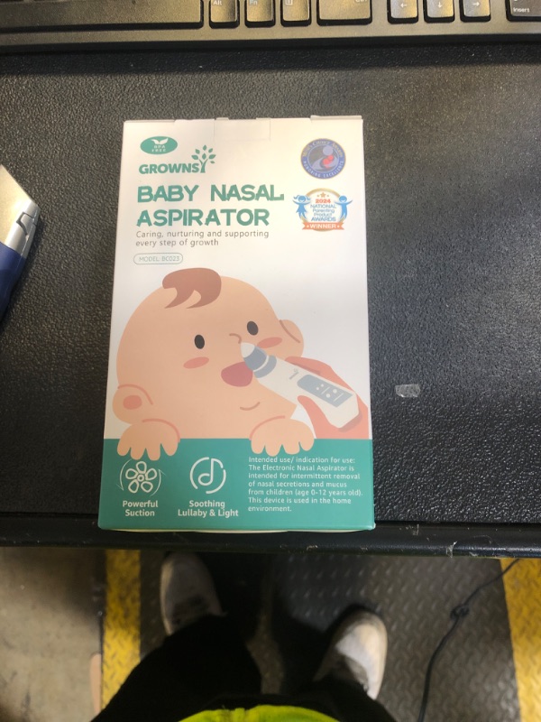 Photo 1 of GROWNSY Nasal Aspirator for Baby, Electric Baby Nose Sucker with Larger Suction Chamber and More Powerful Suction, Automatic Nose Cleaner with Music and Light Soothing Function