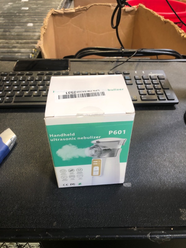 Photo 1 of NEBUIZER, HANDHELD Portable Nebulizer Machine for Adults and Kids, Professional Handheld Adjustable Cup, Adult & Kid Mask and Mouthpiece, Auto-Clean Function, Upgraded Nebulizer Breathing System