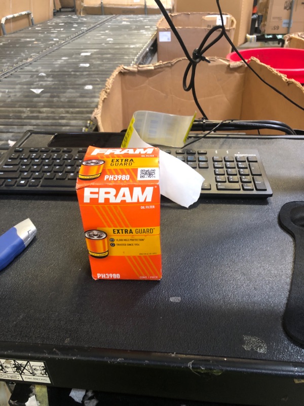 Photo 1 of FRAM Extra Guard PH3980 10K Mile Change Automotive Replacement Interval Spin-On Engine Oil Filter for Select Vehicle Model Years, Vehicle Engine Protection Oil Filter for Everyday Drivers
