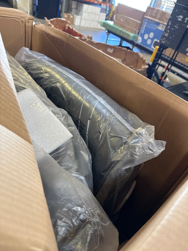 Photo 1 of Serta Baxter Big and Tall Smart Layers Executive Office Chair with ComfortCoils, Ergonomic Computer Chair with Layered Body Pillows, Black & Gray Bonded Leather