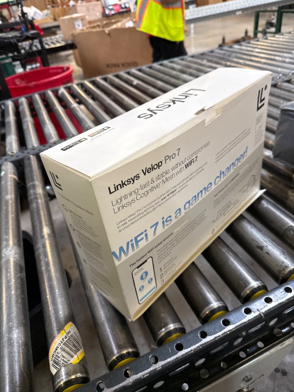 Photo 1 of Linksys Velop Pro 7 WiFi Mesh System | Two Cognitive Mesh Tri-Band routers with Over 10 Gbps Speeds | Whole Home Coverage up to 6,000 sq. ft. | Connect 200+ Devices | 2 Pack MBE7002 | 2023 Release