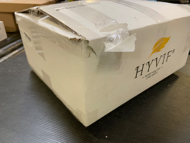 Photo 1 of HYVIF Luxury Down Fiber Comforter King Size - High Fill Power Medium Warmth for All Season Duvet Insert - Light Weight, Lvory White (106" x 90")