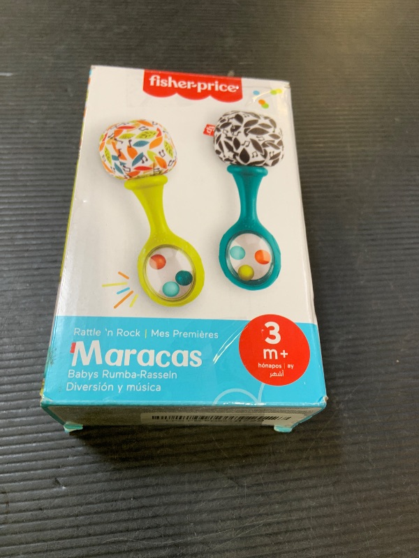 Photo 1 of Fisher-Price Newborn Toys Rattle ‘n Rock Maracas, 2 Soft Musical Instruments for Developmental Play Babies Ages 3+ Months, Neutral Colors