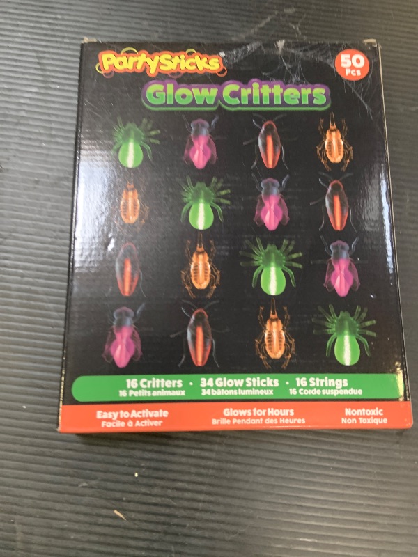 Photo 1 of Glow Critters and Halloween Trick or Treat Glow Skeletons and Pumpkins - Glow Sticks Party Favors - Glow in The Dark Party Supplies