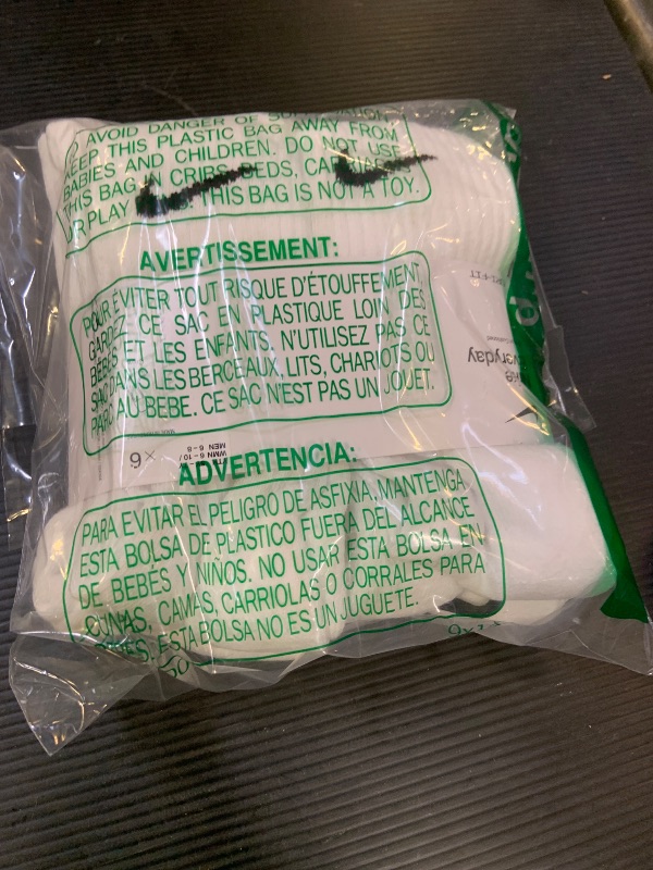 Photo 1 of Nike Unisex Everyday Cushioned Training Crew Socks (6 Pairs), White/Black, Medium